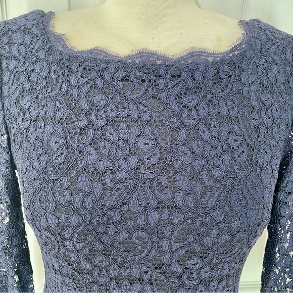Adrianna Papell Midnight Blue Lace Dress - Picture 3 of 7